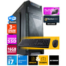 Intel Budget Office PC Set - Office PC + Mouse + Keyboard - Including Office Professional Plus 2021, Norton 360 & USB SD Card Reader