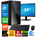 Intel Compleet PC + 24" Monitor + Muis & Toetsenbord | Intel Core i7 | 16 GB DDR4 | 1 TB SSD | RTX 3050 | Windows 11 Pro + WiFi & Bluetooth