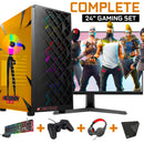 Screenon - Complete Fortnite Gaming PC sets - (Game PC + 24 inch monitor + keyboard + mouse + controller)