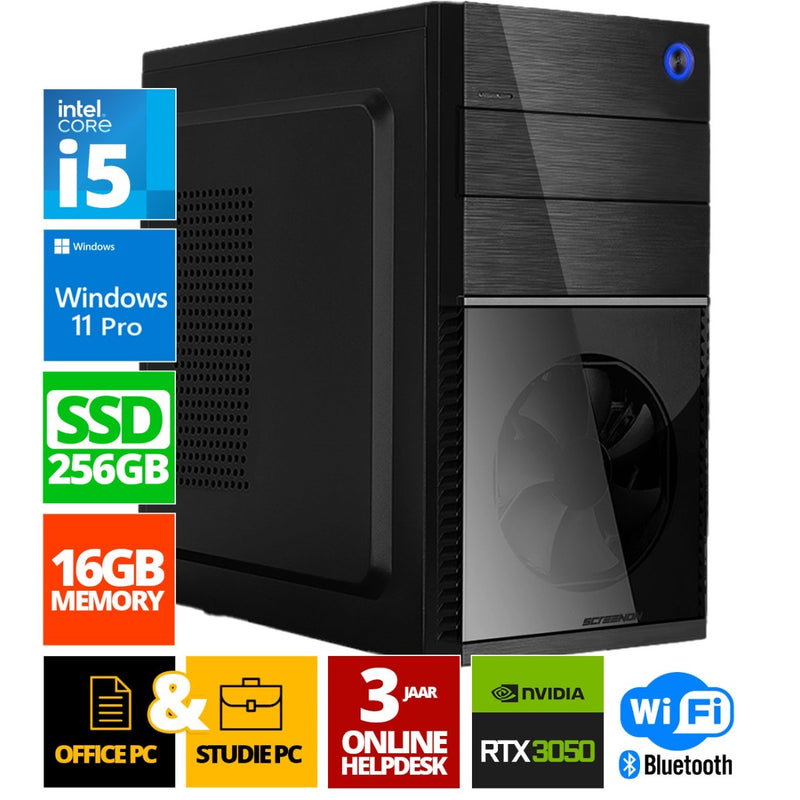 Intel PC completo | Intel Core i5 | 16 GB DDR4 | 500 GB SSD - NVME | RTX 3050 | Windows 11 Pro