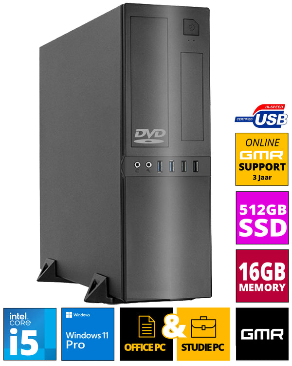 Intel complet PC | Intel Core i5 | 8 Go de RAM | 250 Go SSD | Windows 11 Pro