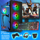 Screenon - Vollständige Fortnite Gaming -PC -Sets - (Spiele PC + 27 Zoll Monitor + Tastatur + Maus + Controller)