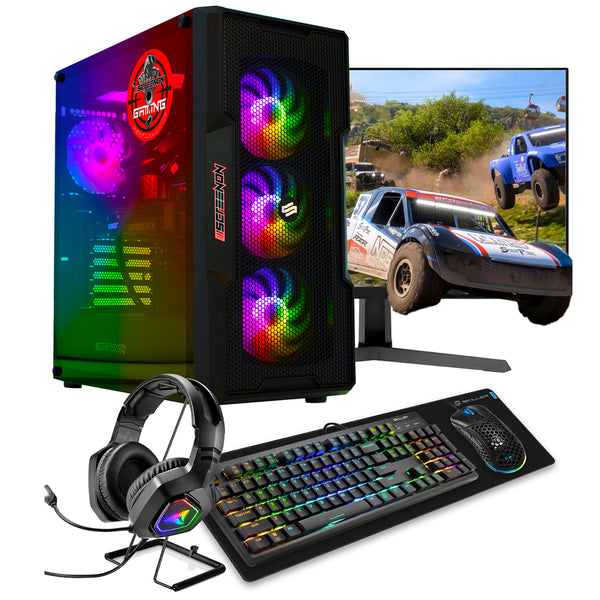 Screenon - Conjunto de jogos - Y52084 - V1 (gamepc.y52084 + monitor de 24 polegadas + teclado + mouse)