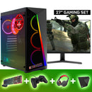 Screenon - Gaming -Set - P4 (GamePC + 27 Zoll Monitor + Tastatur + Maus) + WiFi & Bluetooth