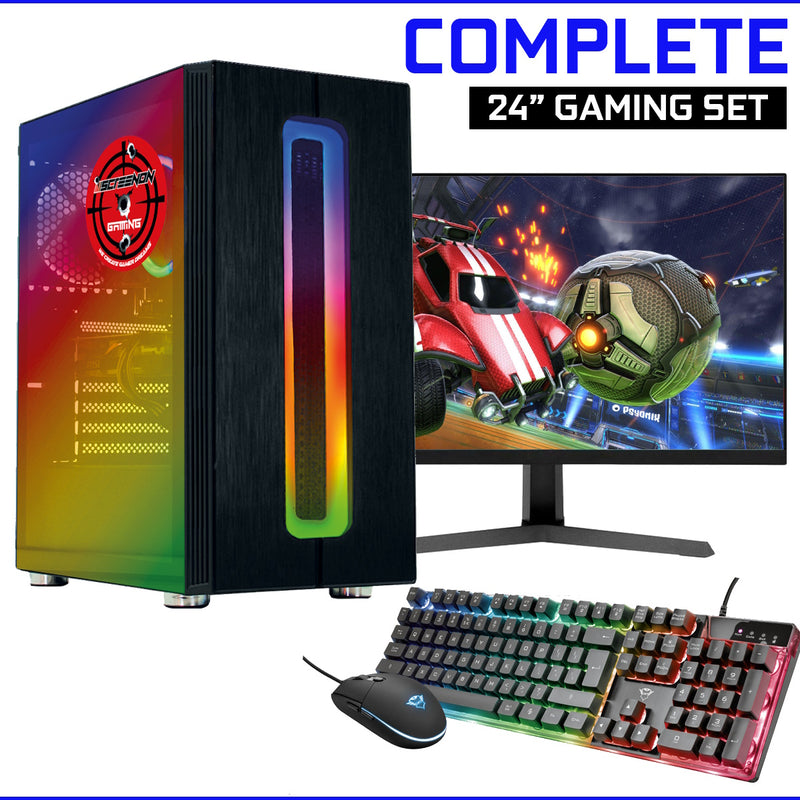 ScreenON e jogo conjunto X250128 e V1 (GamePC.X250128 e monitor de 24 polegadas, teclado e mouse)