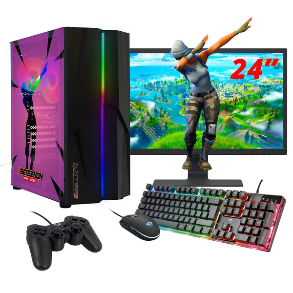 ScreenOn NL - Gaming PC SET | Intel Core i5 | RTX 3060 | RAM 16GB | SSD 512GB | WiFi | + 24 Inch Monitor + Toetsenbord + Muis + Controller | H32521 - ScreenOn